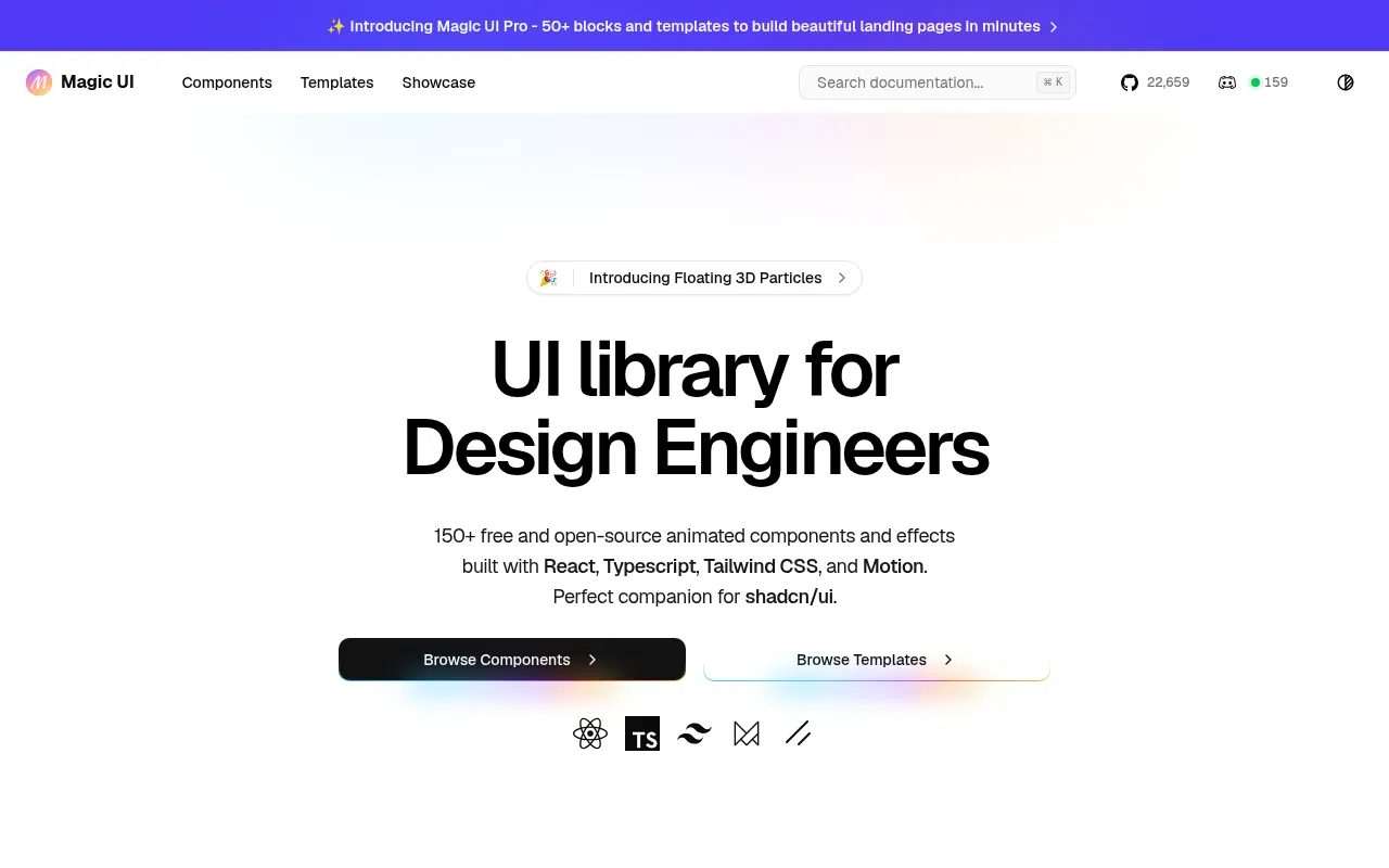 Magic UI home page