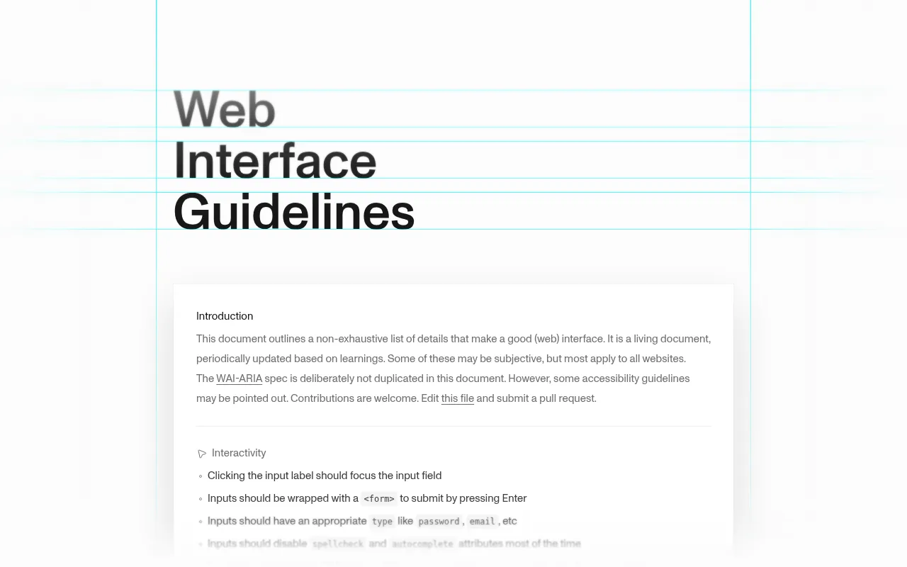 Rauno Freiberg’s interface guidelines