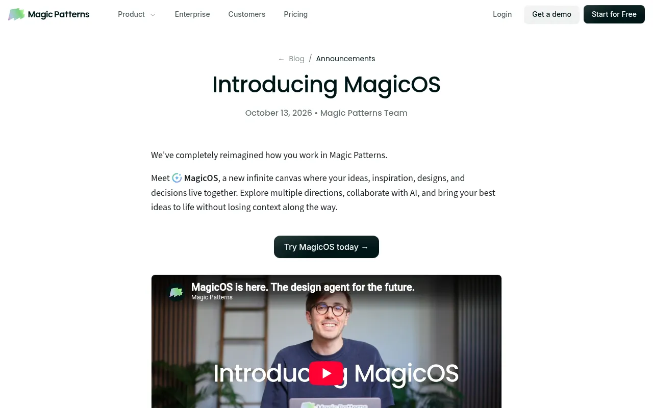 MagicOS launch post